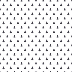 Endless Christmas Pattern with Christmas trees