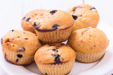 Banana muffins with blueberry