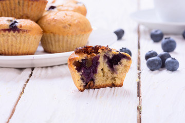 Banana muffins with blueberry