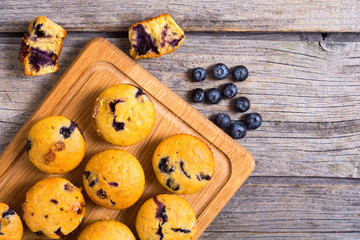 Banana muffins with blueberry
