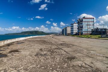 Malecon (seaside drive) in Baracoa, Cuba