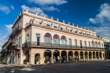 Fototapeta na wymiar HAVANA, CUBA - FEB 20, 2016: Palacio de los Capitanes Generales on Plaza de Armas square in Havana Vieja. It is the former official residence of the governors (Captains General) of Havana, Cuba.