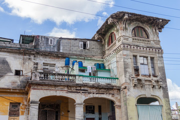 Dilipidated building  in Vedado neighborhood of Havana.