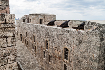Cannons at the Morro castle in Havana, Cuba