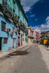 HAVANA, CUBA - FEB 23, 2016: Street in Old Havana, Cuba