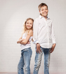 Children in jeans