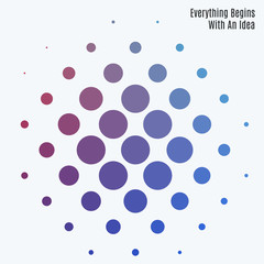 Abstract vector design round elements for graphic template