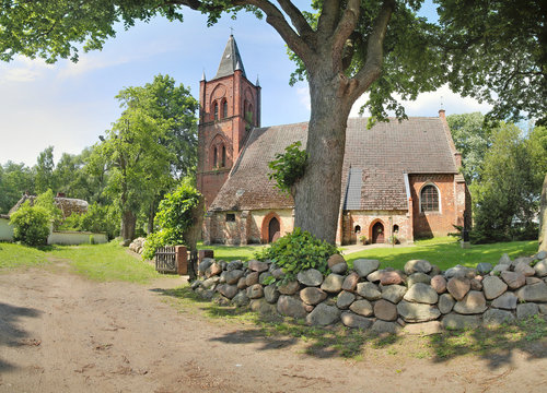 Church in Kemnitz, Mecklenburg-Vorpommern, Germany, a listed monument