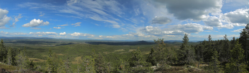 Fototapeta na wymiar View from Gaellkleven in Dalarna in Sweden