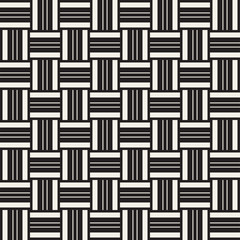 Crosshatch vector seamless geometric pattern. Crossed graphic rectangles background. Checkered motif. Seamless texture of crosshatched bold lines. Trellis simple fabric print.