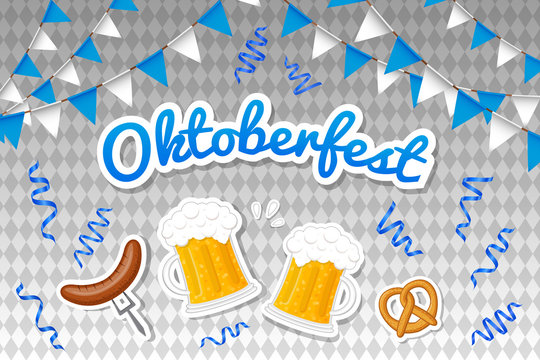 Oktoberfest - concept of banner for beer festival. Vector.