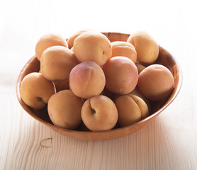 Apricots in the bowl early morning