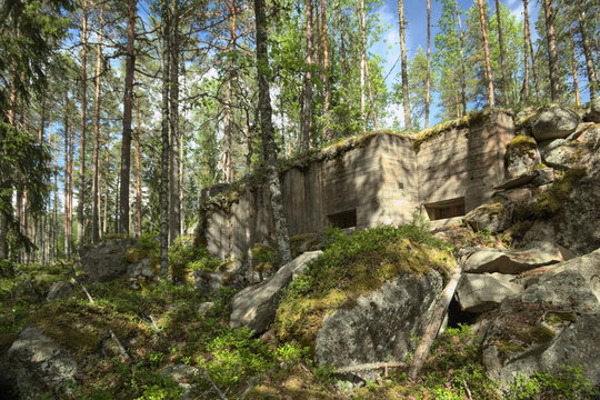 Abandoned World War II bunker in Vaermland, Sweden. It is called Skans 176 Dypen