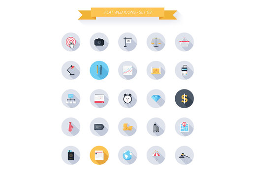 25 Round Tech, Business, and Productivity Icons 3