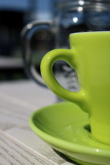      Green coffee cup 