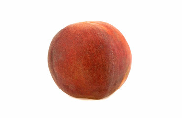 Juicy peach on a white background
