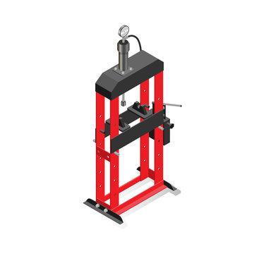 Hydraulic press, equipment for maintenance and repair of cars, garage equipment