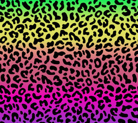 Seamless gradient leopard pattern