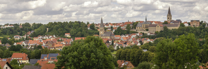 Stadtpanorama von Warburg Westfalen, S&uuml;dansicht