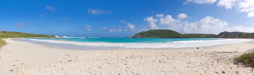 Photo sur Plexiglas Plage et mer Half Moon Bay Atlantic Ocean coast - Caribbean tropical island - Saint John's - Antigua and Barbuda