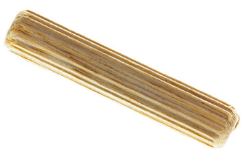 8 mm Wooden peg on white background