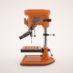 3d model drill, industrial tools, matkap render