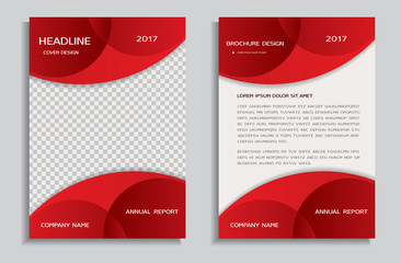 Red brochure template