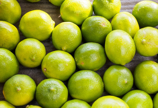 Bright green bunch of limes