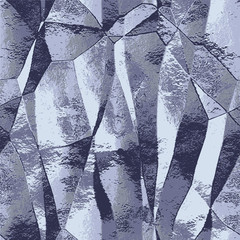 Abstract metal folded background of silver wrinkled foil. Silver, white and gray polygonal pattern resembling brushed metal
