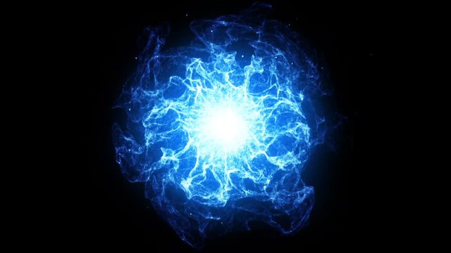 Energy Wave 1001: A glowing plasma ball bursts with energy (Loop).