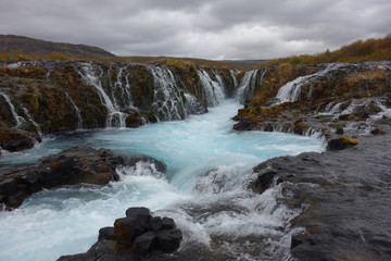 Blue Waterfall Iceland