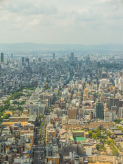 Fototapeta na wymiar Skyline of Osaka city in Japan