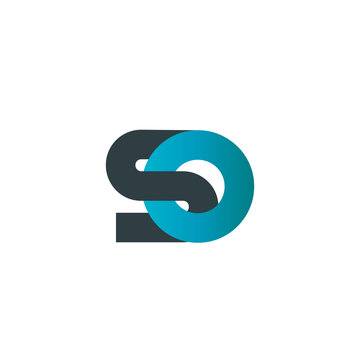 Initial Letter SO Linked Design Logo