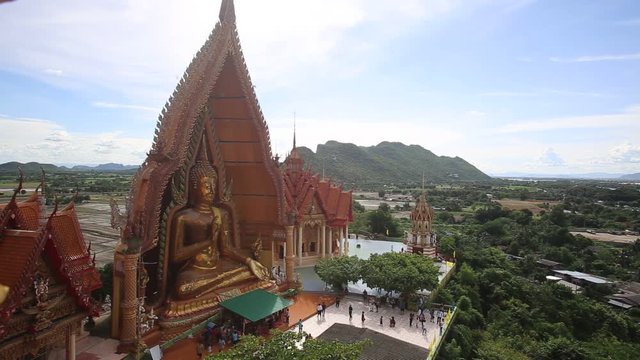 Thailand Travel temple big Buddha statue in Kanchanaburi