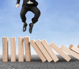 stop  dominoes continuous toppled