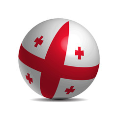 Obraz premium Georgia Flag on a 3d ball