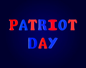 Patriot Day banner. 3d. Stock - Vector illustration