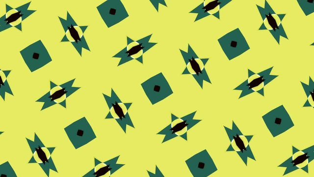 Animated seamless pattern, studio computer screen saver, looping without breaks