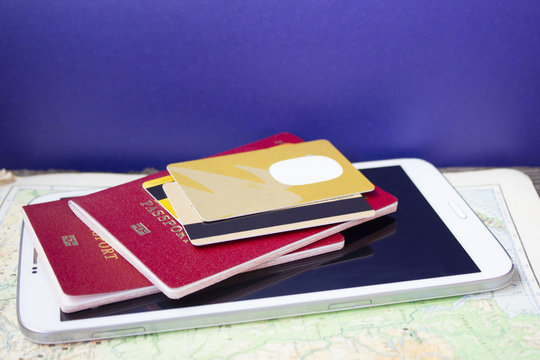 passport cards are on the tablet