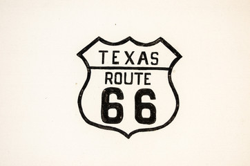 Texas Route 66 in Highway Shield 