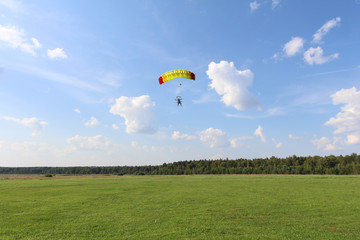 Obraz premium Parachute is landing.