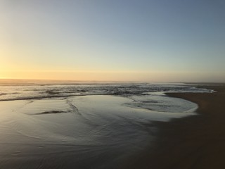 sunset in oregon along pacific coast