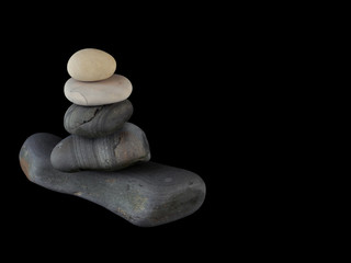 Zen stones rocks spa in stack mindfulness
