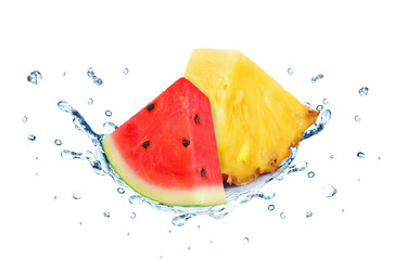 Watermelon and pineapple splash water
