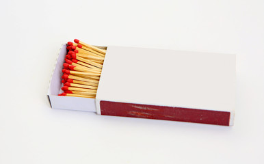 matchbox opened on white background.