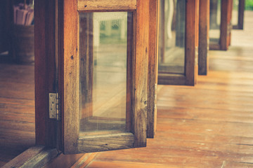 Wooden Doors Frame / Wooden Doors Frame In The Country House.