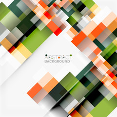 Fototapeta premium Abstract blocks template design background, simple geometric shapes on white, straight lines and rectangles