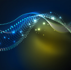 Vector wave particles background