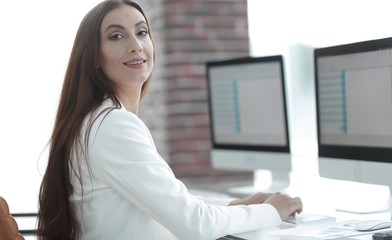 portrait of business woman-economist