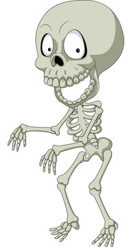 Cartoon funny human skeleton 
